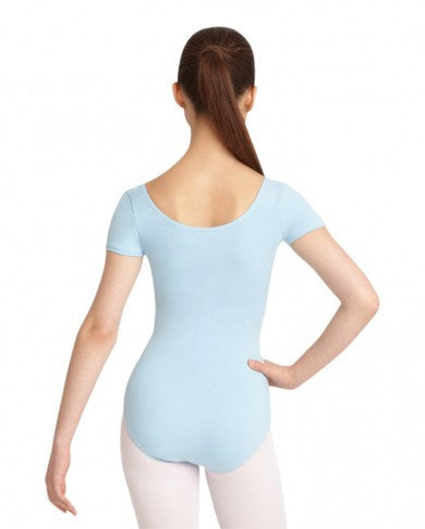 Adult Short Sleeve Leotard (Pastel Blue) - Dancer's Wardrobe