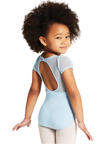 Puff Sleeve Leotard 11311C - Child Small (4-6), Light Blue