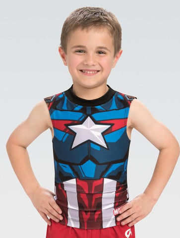 Activate Captain America Compression Shirt MV034 - Child Size Large
