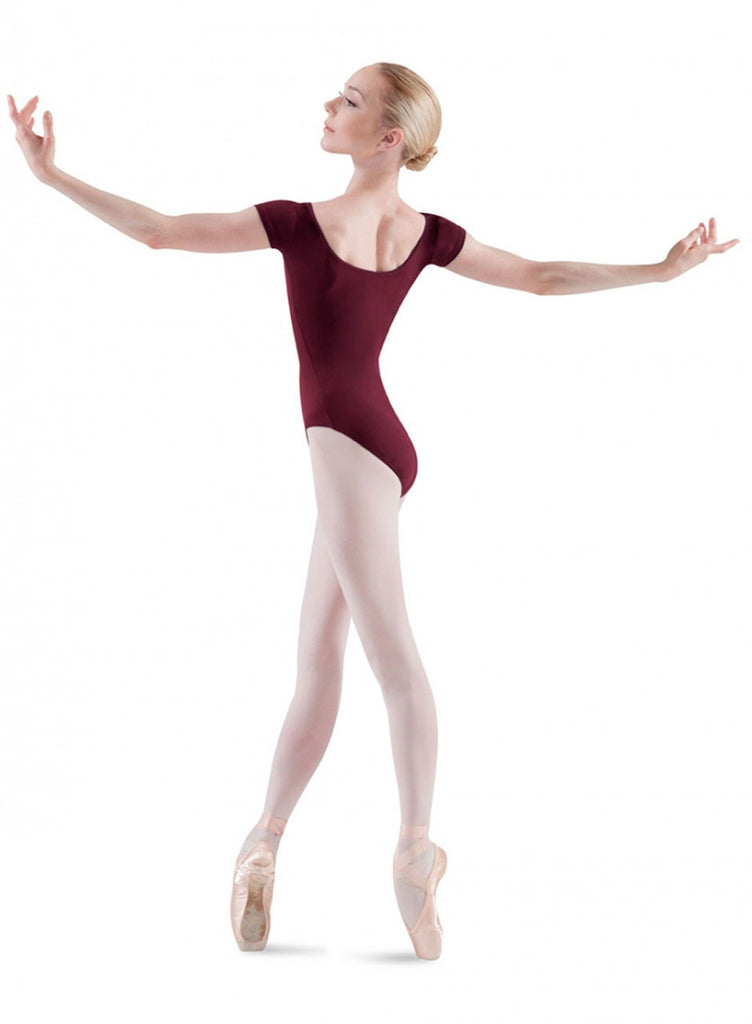 Adult Basic Short Sleeve Leotard (Burgundy) L5402 - Dancer's Wardrobe