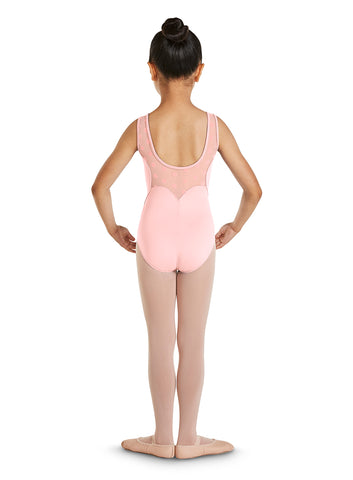 Scallop Back Tank Leotard - Child Size 4/6, Pink