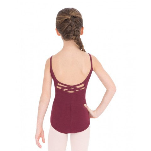 Child V-Neck Camisole Leotard (Burgundy) - Dancer's Wardrobe