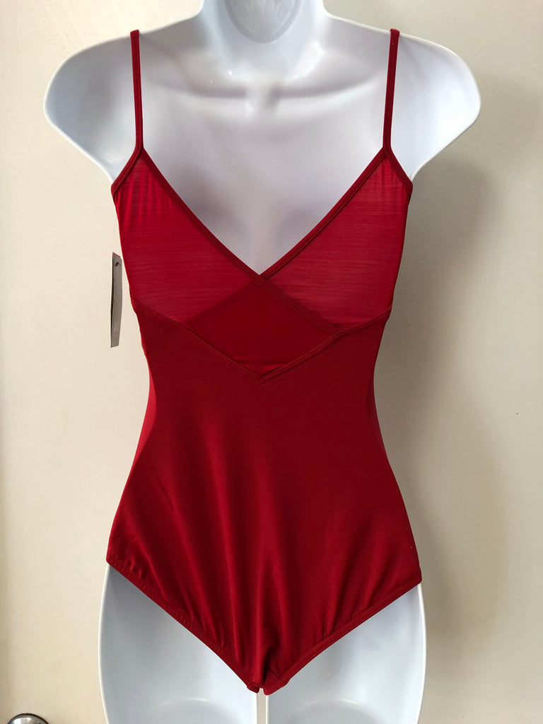 Adult Tuck Front Camisole Leotard Adult Large Red L2570