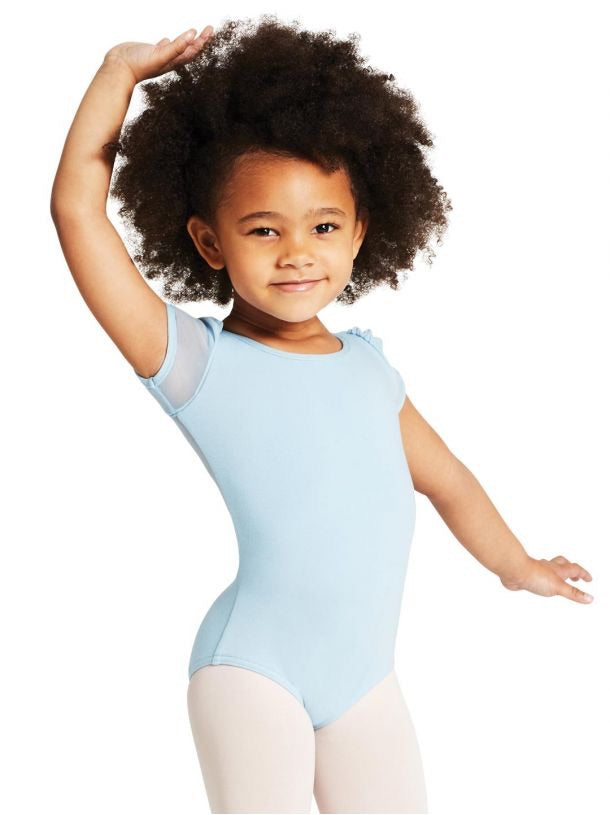 Puff Sleeve Leotard 11311C - Child Small (4-6), Light Blue