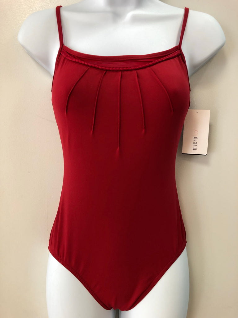 Adult Tuck Front Camisole Leotard Adult Large Red L2570