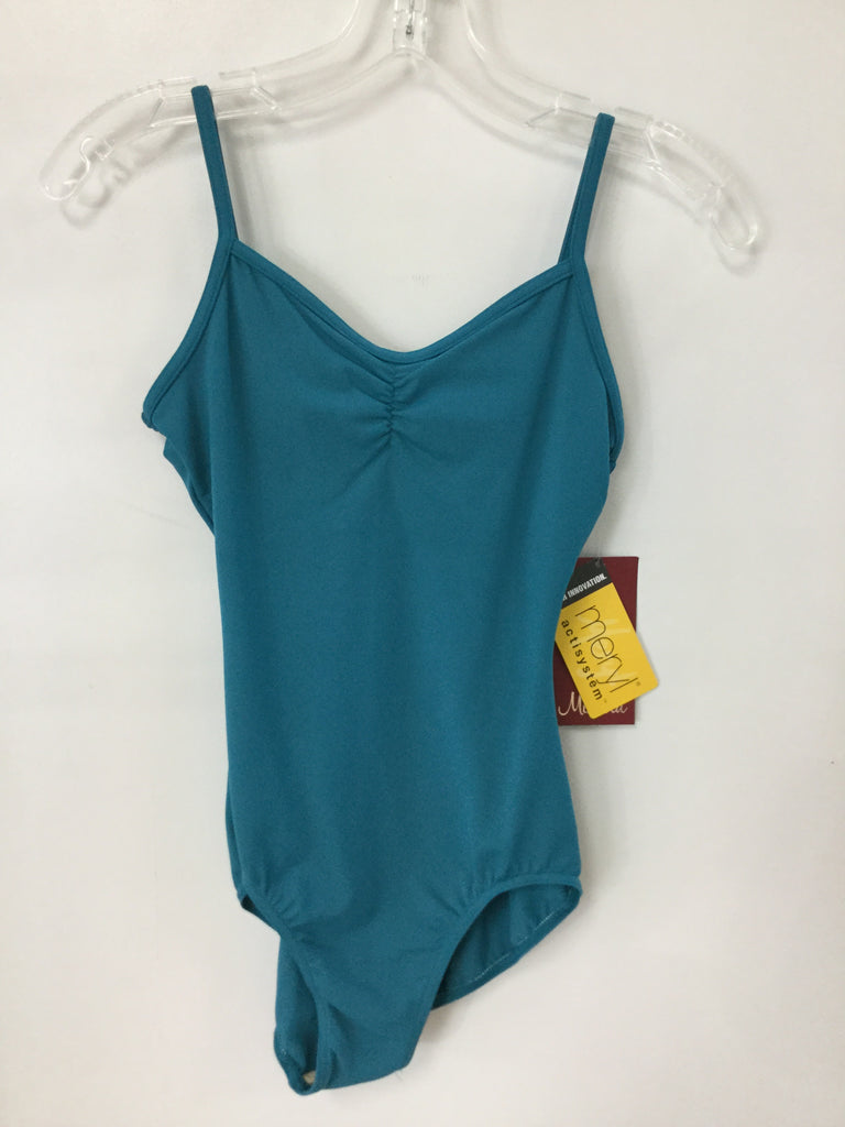 Ad Camisole Leotard with Pinch Front - Adult Large, Turquoise M202LM