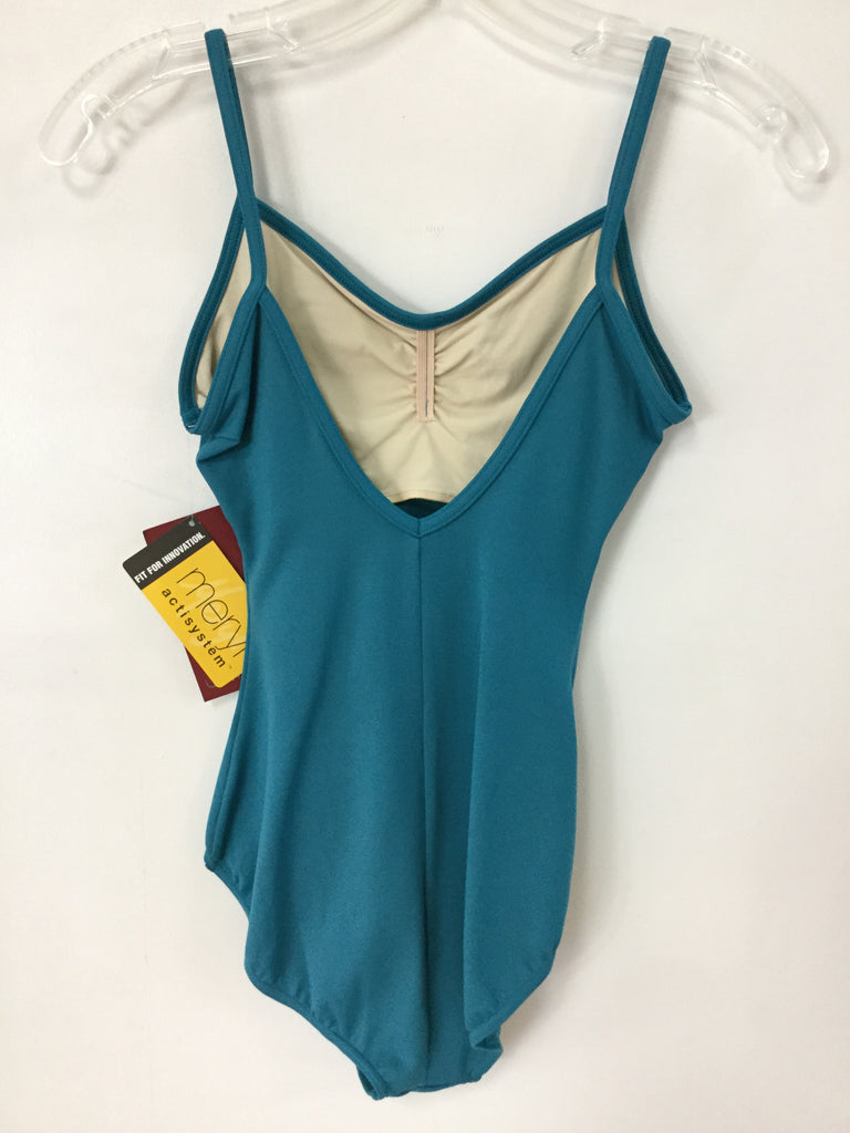 Ad Camisole Leotard with Pinch Front - Adult Small, Turquoise M202LM