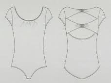 2 Bow Back Cap Sleeve by Mirella M567C (DISCONTINUED) - Dancer's Wardrobe