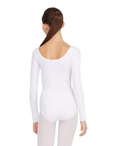 Adult Long Sleeve Leotard (White) - Dancer's Wardrobe
